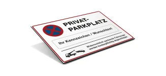 Robustes Privatparkplatz-Schild zur Verhinderung unbefugten Parkens