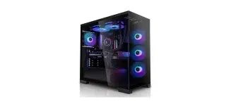 High-End-Gaming-PC mit leistungsstarker Grafikkarte, Prozessor und SSD für flüssiges Gaming