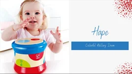 Hape Baby Drum – Musikalisches Spielzeug für Kleinkinder