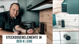 Raffinierte Steckdosenelemente für die Küchenplanung